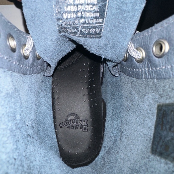 Dr. Martens Navy Leather Boots - Picture 9 of 14